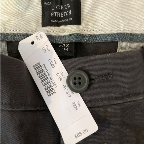 J.Crew - 484 stretch chinos - green - 32x34 NWT - Picture 4 of 5